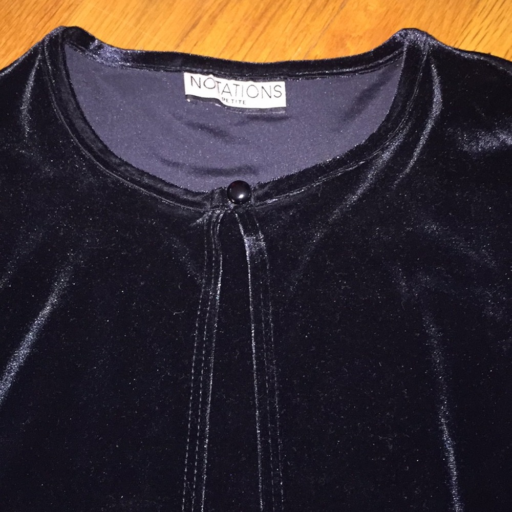 Black velvet “2 piece” cardigan